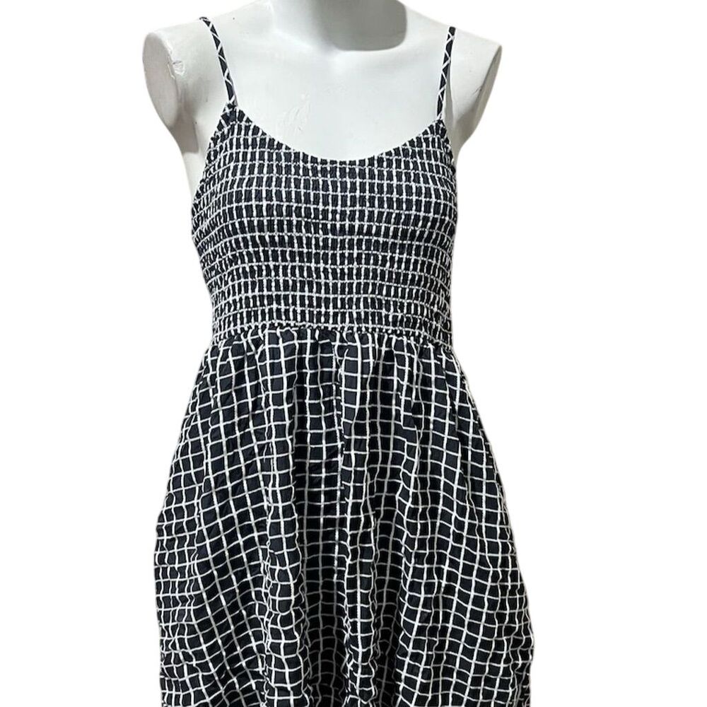 Camellia Women's L Checkered Spaghetti Strap Mini Sundress